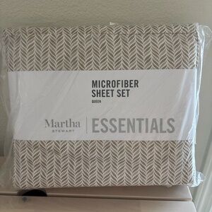 Martha Stewart Essentials Microfiber Queen Sheet Set